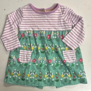 Mini Boden Baby Striped Fairy Pocket Dress 3-6m